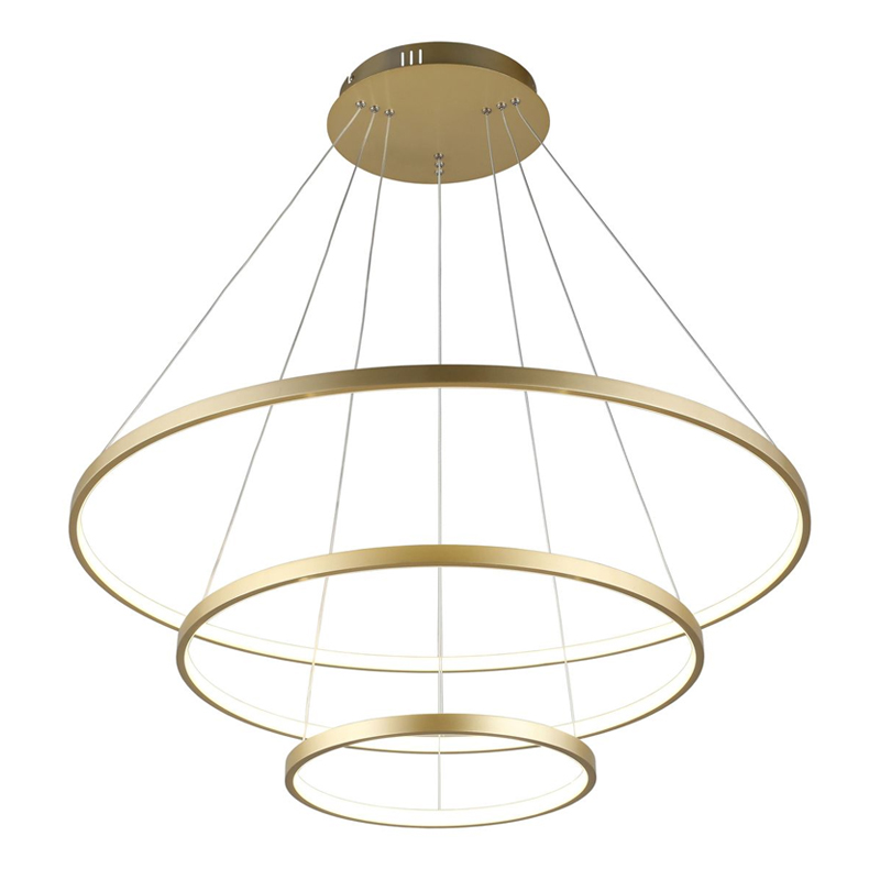 Люстра Ring Horizontal Trio Gold Золотой Люстра Ring Horizontal Trio Gold Золотой в Волгограде | Loft Concept