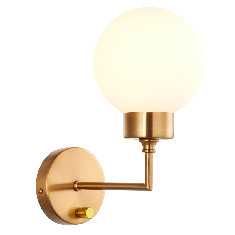 Бра Zibille Sconce brass Латунь Белое матовое стекло Бра Zibille Sconce brass Латунь Белое матовое стекло в Волгограде | Loft Concept