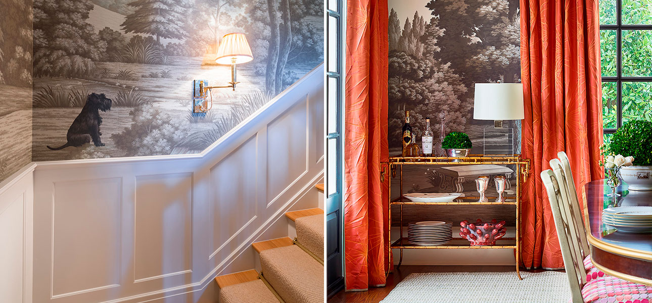 Обои ручная роспись English Landscape Crystal Grey on scenic paper - фото №1