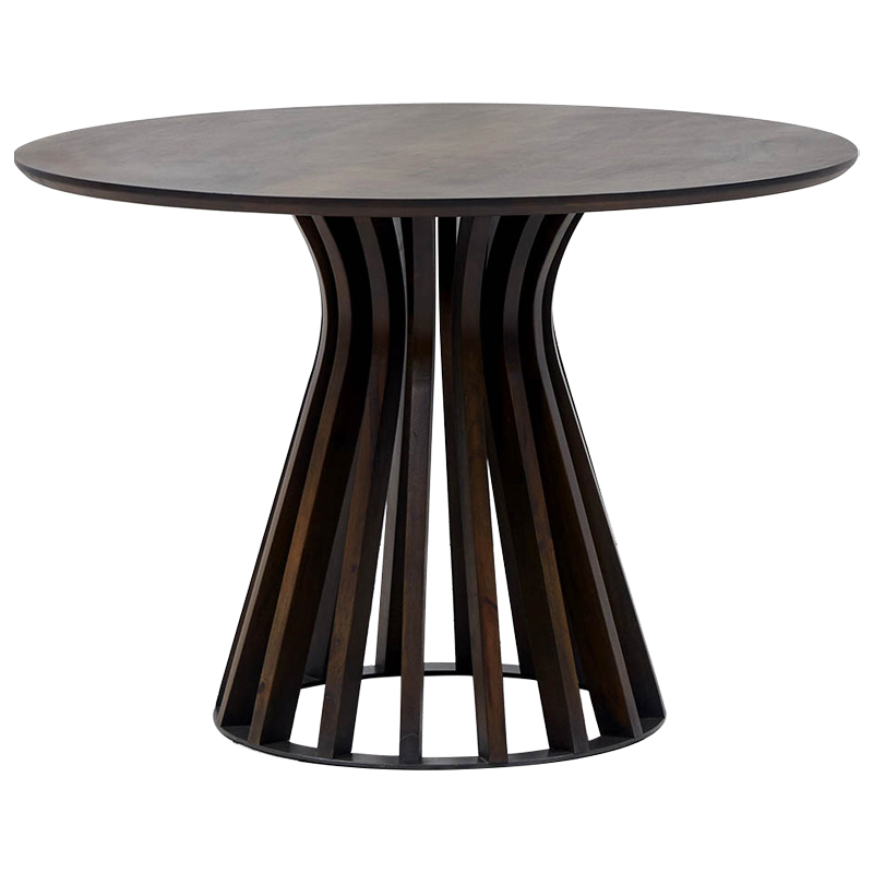 Обеденный круглый стол Seamus Brown Wood Dining Table Коричневый Обеденный круглый стол Seamus Brown Wood Dining Table Коричневый в Волгограде | Loft Concept