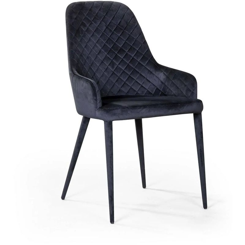 Стул Douglas Rhombus Chair Черный Велюр Черный Стул Douglas Rhombus Chair Черный Велюр Черный в Волгограде | Loft Concept