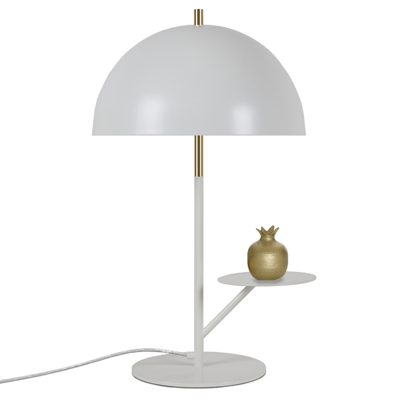 Настольная лампа Table lamp Butler WHITE Латунь Белый Настольная лампа Table lamp Butler WHITE Латунь Белый в Волгограде | Loft Concept