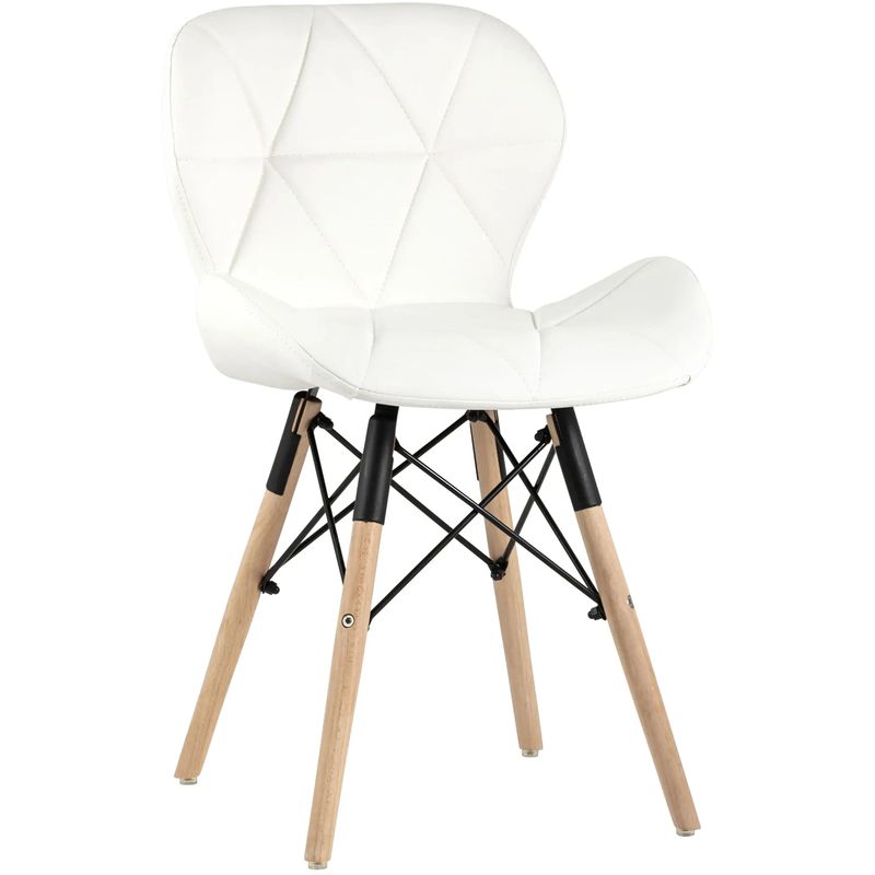 Стул Jeroen Chair Белая Экокожа Белый Древесина Черный Стул Jeroen Chair Белая Экокожа Белый Древесина Черный в Волгограде | Loft Concept
