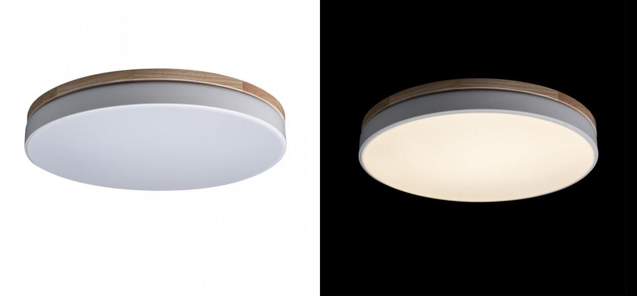 Потолочный светильник Wooden Wheels White диаметр 50 - фото №1