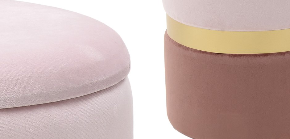 Комплект пуфов Golden Belt Soft Pink & Deep Pink Комплект пуфов Golden Belt Soft Pink & Deep Pink - Loft-Concept в Волгограде