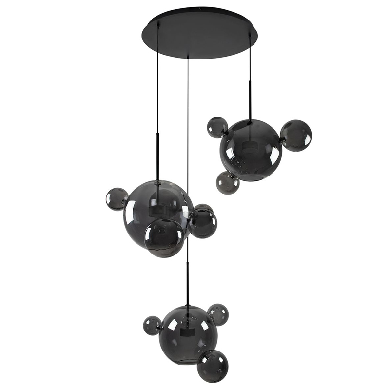 Люстра Bolle Circular Chandelier 14 BUBBLE Giopato & Coombes smoky Дымчатый (Smoke) Люстра Bolle Circular Chandelier 14 BUBBLE Giopato & Coombes smoky Дымчатый (Smoke) в Волгограде | Loft Concept
