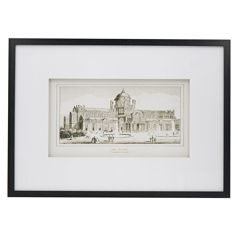 Картина с изображением здания Roman paintings Черный Картина с изображением здания Roman paintings Черный в Волгограде | Loft Concept