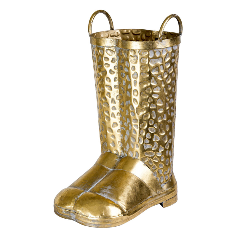 Ваза в форме сапог с рельефной текстурой и ручками Vase Boot Винтажное Темное Золото Ваза в форме сапог с рельефной текстурой и ручками Vase Boot Винтажное Темное Золото в Волгограде | Loft Concept