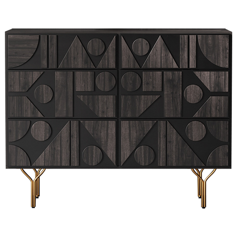Комод Adnan Chest of Drawers Коричневый Золотой Комод Adnan Chest of Drawers Коричневый Золотой в Волгограде | Loft Concept