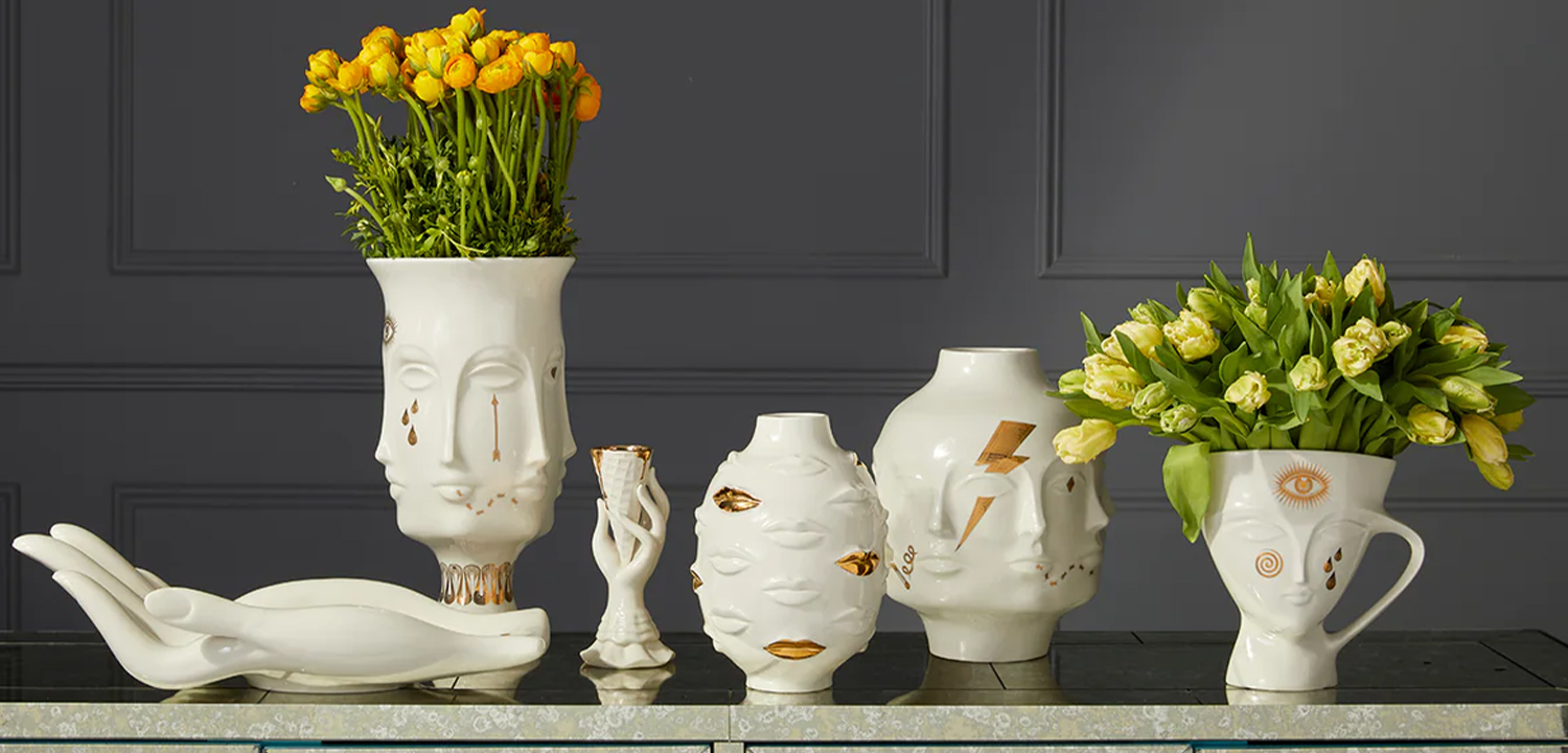 Ваза Jonathan Adler Gilded Gala Round Vase - фото №1