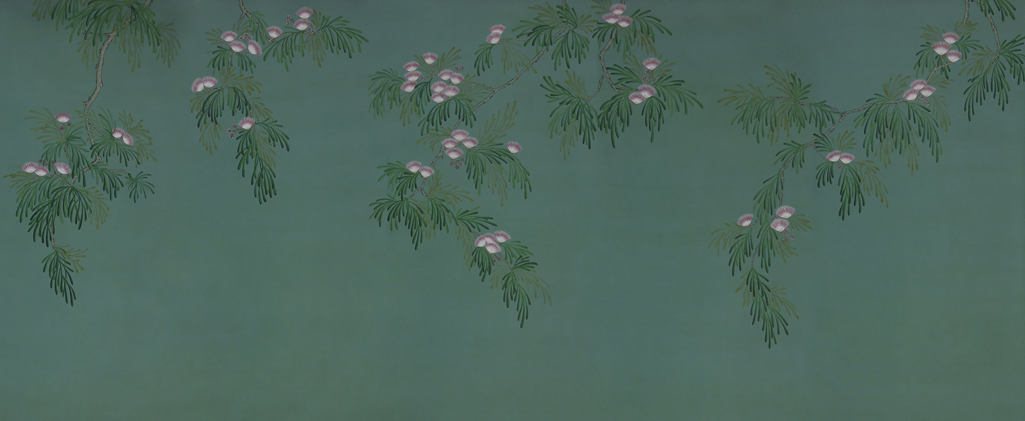 Обои ручная роспись Silk Tree Blossom on Sung Green Williamsburg Обои ручная роспись Silk Tree Blossom on Sung Green Williamsburg - постер Loft-Concept в Волгограде