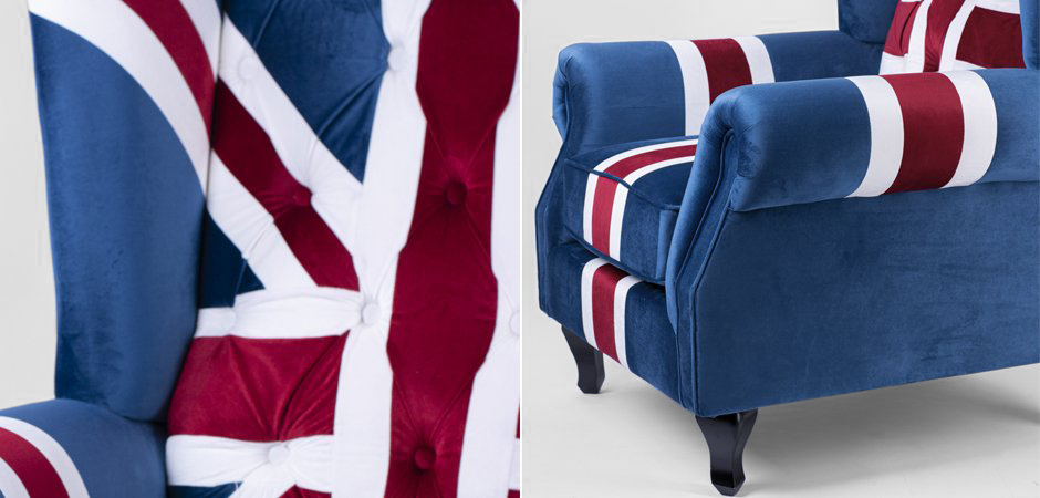 Кресло Armchair Union Jack velvet Кресло Armchair Union Jack velvet - Loft-Concept в Волгограде