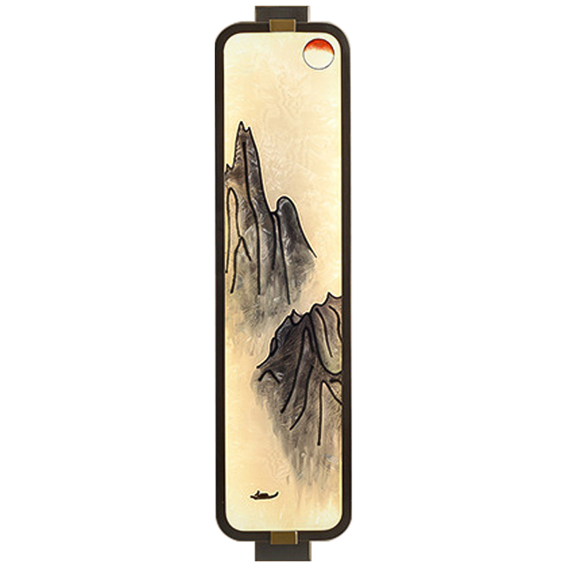 Настенный светильник Mountains Oriental Scenes Wall Lamp Темная медь Бежевый Черный Красный Настенный светильник Mountains Oriental Scenes Wall Lamp Темная медь Бежевый Черный Красный в Волгограде | Loft Concept