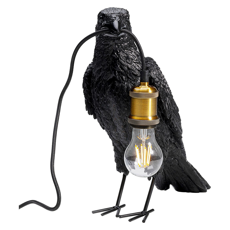Настольная лампа Ворона Black Crow Черный Настольная лампа Ворона Black Crow Черный в Волгограде | Loft Concept