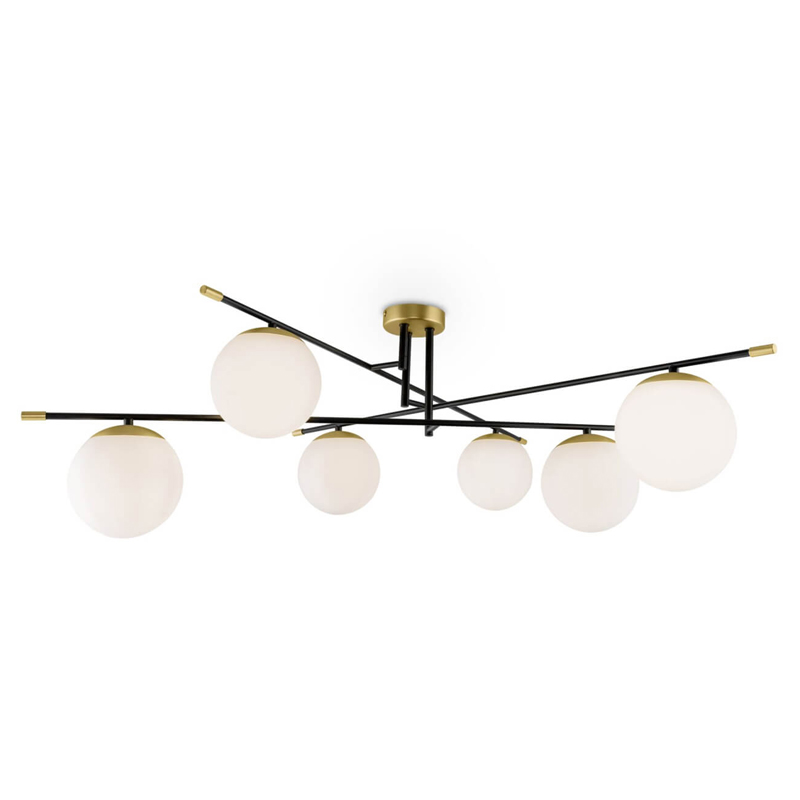 Потолочный светильник Spike Balls Hanging Lamp Белый Золотой Черный Потолочный светильник Spike Balls Hanging Lamp Белый Золотой Черный в Волгограде | Loft Concept