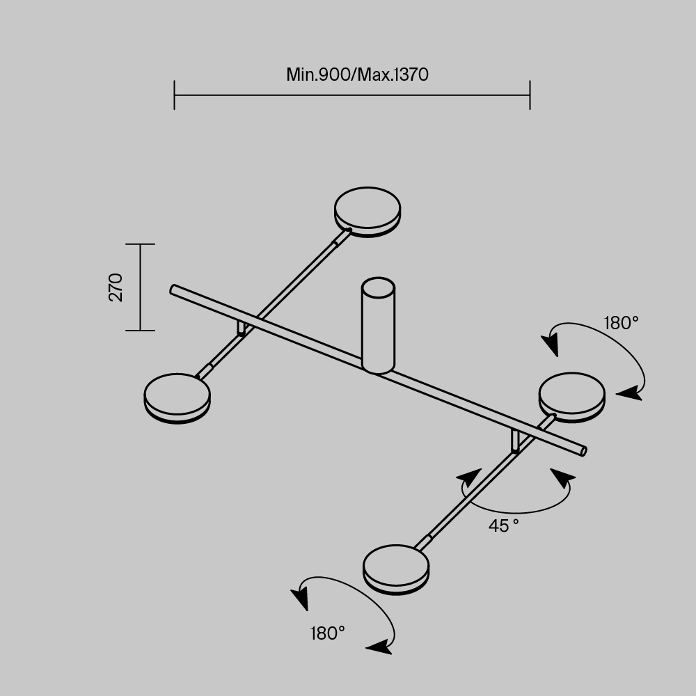 Потолочный светильник Fad 3000К 26Вт в Волгограде