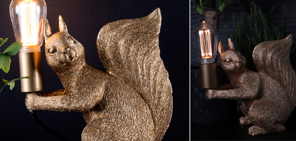 Настольная лампа Piff Table Gold Золотая белка Настольная лампа Piff Table Gold Золотая белка - Loft-Concept в Волгограде