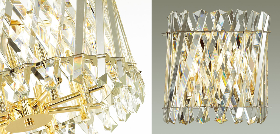 Бра Crystal Crossed Stripes Gold Бра Crystal Crossed Stripes Gold - Loft-Concept в Волгограде