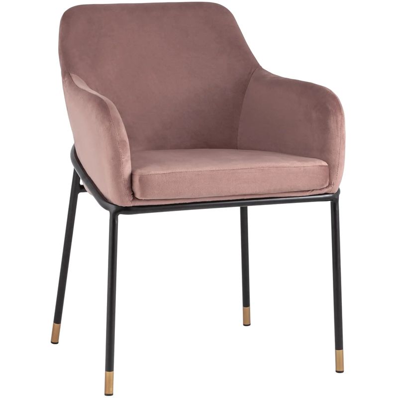 Стул Sandra Chair Пыльно-Розовый Велюр Розовый пастельный Черный Стул Sandra Chair Пыльно-Розовый Велюр Розовый пастельный Черный в Волгограде | Loft Concept