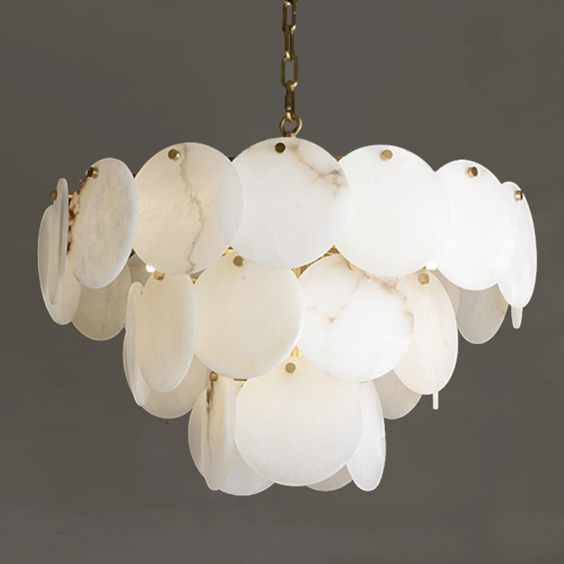 Люстра Letizia Marble Three Tiered Chandelier Латунь Белый Мрамор Bianco Люстра Letizia Marble Three Tiered Chandelier Латунь Белый Мрамор Bianco в Волгограде | Loft Concept