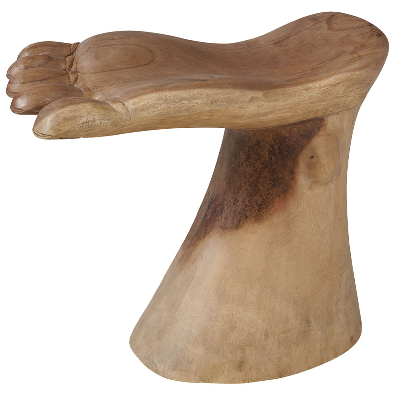 Деревянный приставной стол в виде ноги Wooden Foot Side Table Коричневый Древесина Деревянный приставной стол в виде ноги Wooden Foot Side Table Коричневый Древесина в Волгограде | Loft Concept