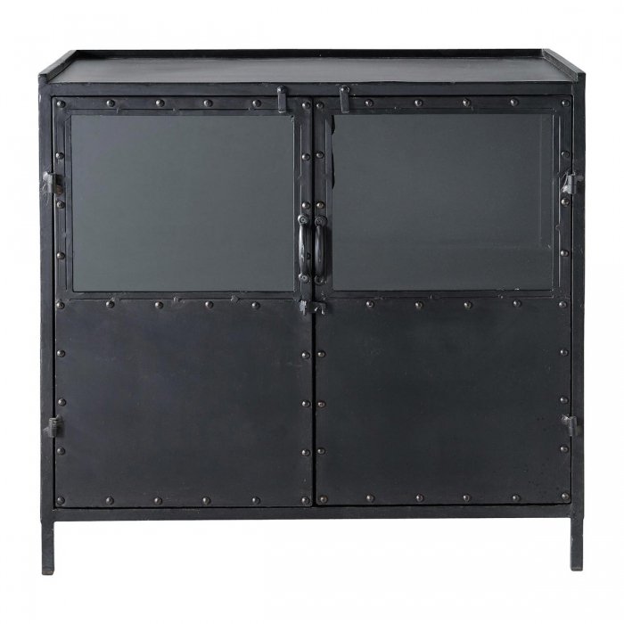 Буфет металлический в стиле Лофт Industrial Vitre Small Buffet Черный Буфет металлический в стиле Лофт Industrial Vitre Small Buffet Черный в Волгограде | Loft Concept