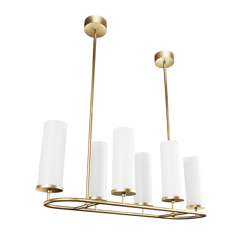 Люстра Дизайнерская Candle Holder 6 ламп Латунь Белый Люстра Дизайнерская Candle Holder 6 ламп Латунь Белый в Волгограде | Loft Concept