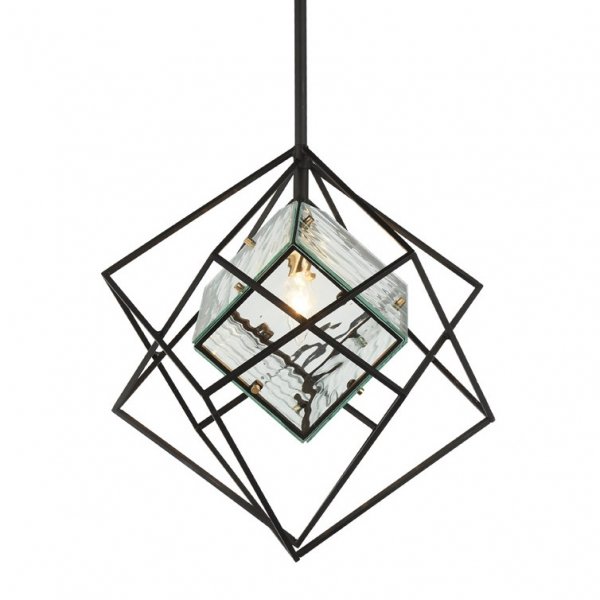 Люстра Glass Cub Pendant 40 Черный Люстра Glass Cub Pendant 40 Черный в Волгограде | Loft Concept