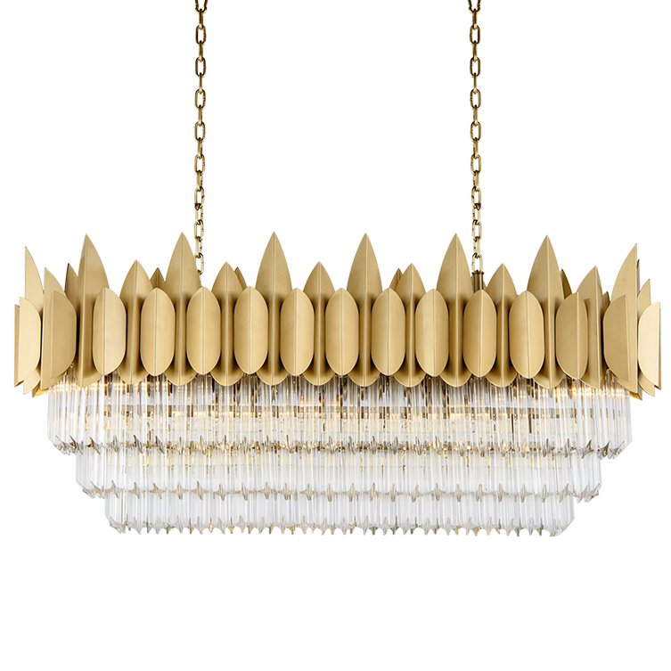 Подвесной светильник KEBO KING CHANDELIER Rectangle Латунь Прозрачное Стекло Подвесной светильник KEBO KING CHANDELIER Rectangle Латунь Прозрачное Стекло в Волгограде | Loft Concept