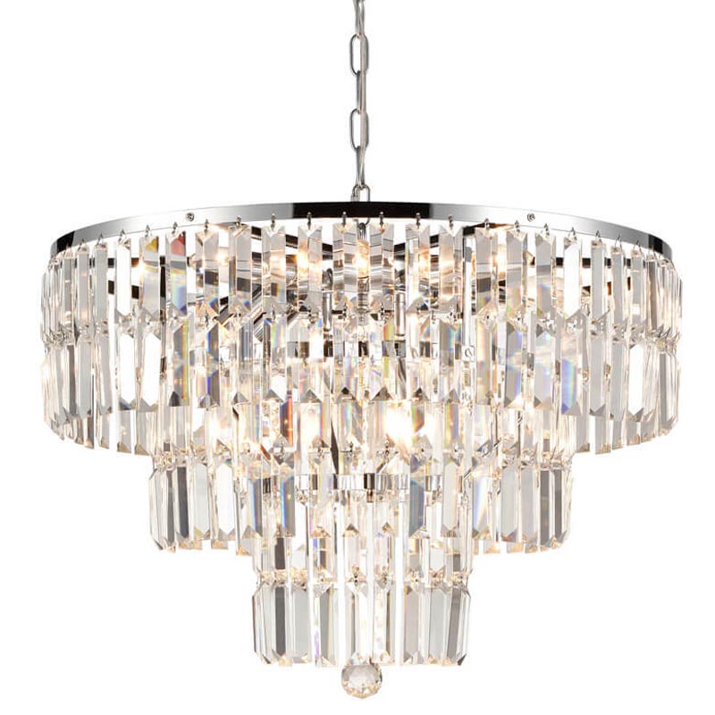 Люстра 1920s Odeon Chandelier chrome 60 Прозрачный (Transparent) Хром в Волгограде | Loft Concept 