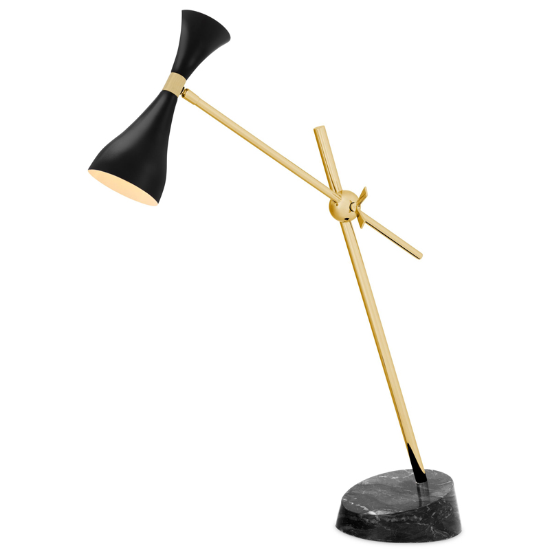 Настольная лампа Eichholtz Desk Lamp Cordero xl Черный Латунь Черный Мрамор Nero Настольная лампа Eichholtz Desk Lamp Cordero xl Черный Латунь Черный Мрамор Nero в Волгограде | Loft Concept