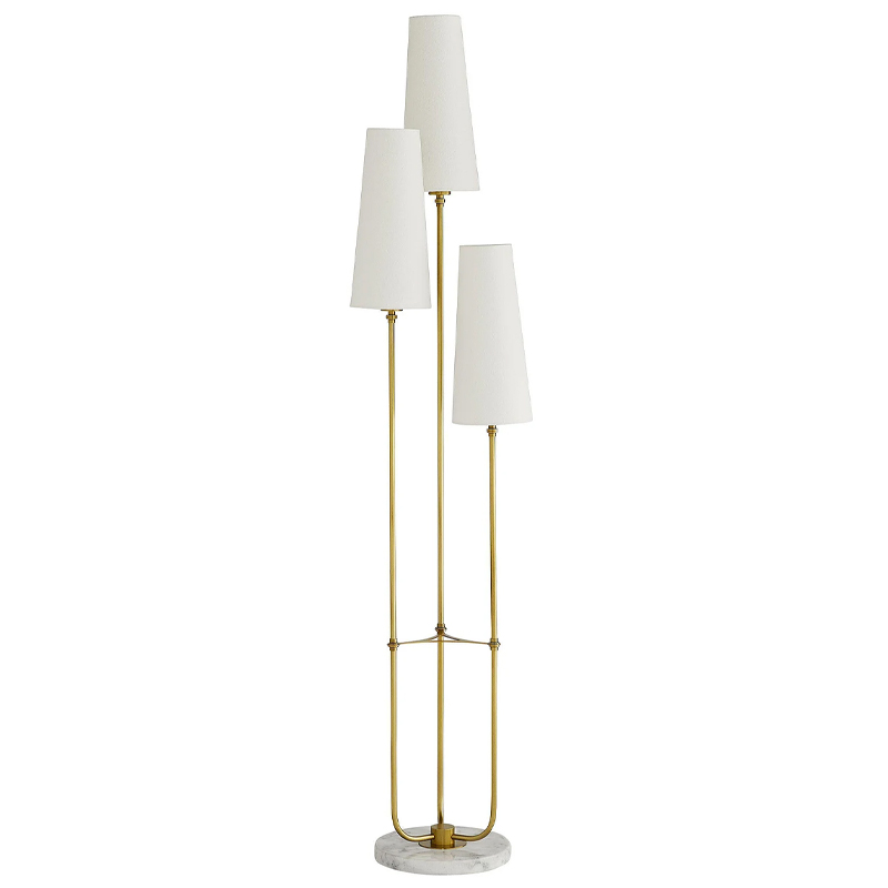 Торшер Arteriors ELIZABETH FLOOR TORCHIERE Латунь Белый Торшер Arteriors ELIZABETH FLOOR TORCHIERE Латунь Белый в Волгограде | Loft Concept