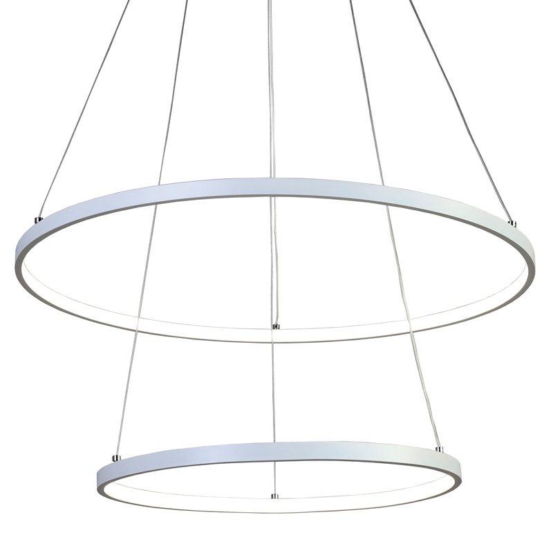 Люстра Ring Horizontal Double white 60+40 Белый Люстра Ring Horizontal Double white 60+40 Белый в Волгограде | Loft Concept