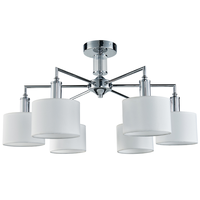 Люстра Laurent Chandelier white 65 Хром Белый Прозрачный Люстра Laurent Chandelier white 65 Хром Белый Прозрачный в Волгограде | Loft Concept