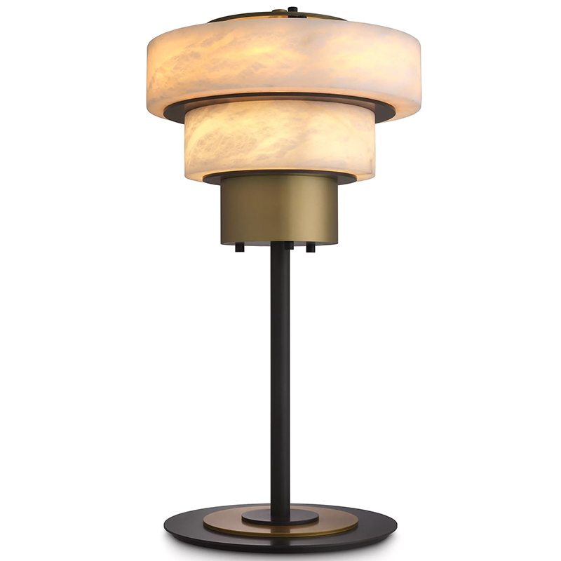 Настольная лампа Eichholtz Table Lamp Zereno Белый Латунь Черный Настольная лампа Eichholtz Table Lamp Zereno Белый Латунь Черный в Волгограде | Loft Concept