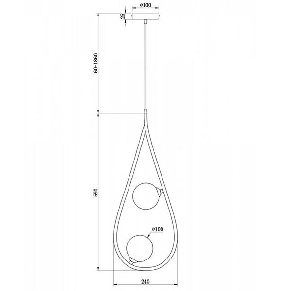 Люстра Marcan 2 Ball Chandelier Black Люстра Marcan 2 Ball Chandelier Black в Волгограде