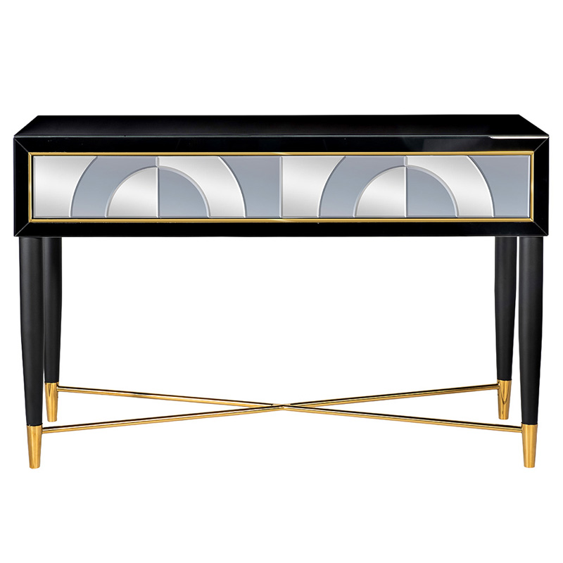 Консоль Camila Mirror Boxes Console Зеркало Золотой Черный Консоль Camila Mirror Boxes Console Зеркало Золотой Черный в Волгограде | Loft Concept