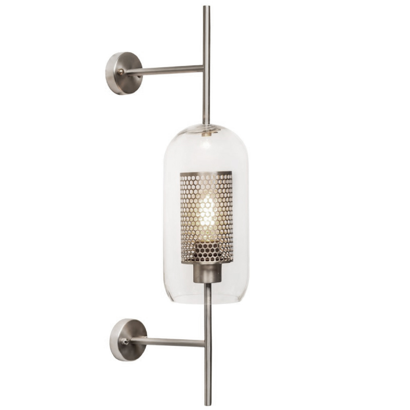 Бра Perforation Wall Lamp Nickel 67 Никель Прозрачное Стекло Бра Perforation Wall Lamp Nickel 67 Никель Прозрачное Стекло в Волгограде | Loft Concept