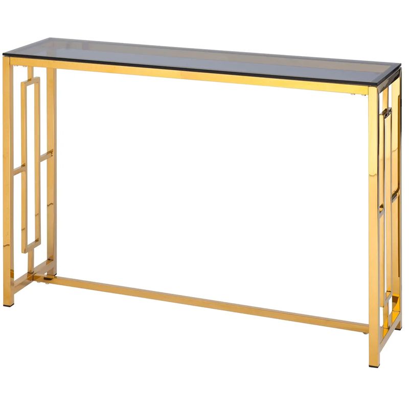 Консоль Milan Tables Gold Золотой Стекло Смок Консоль Milan Tables Gold Золотой Стекло Смок в Волгограде | Loft Concept