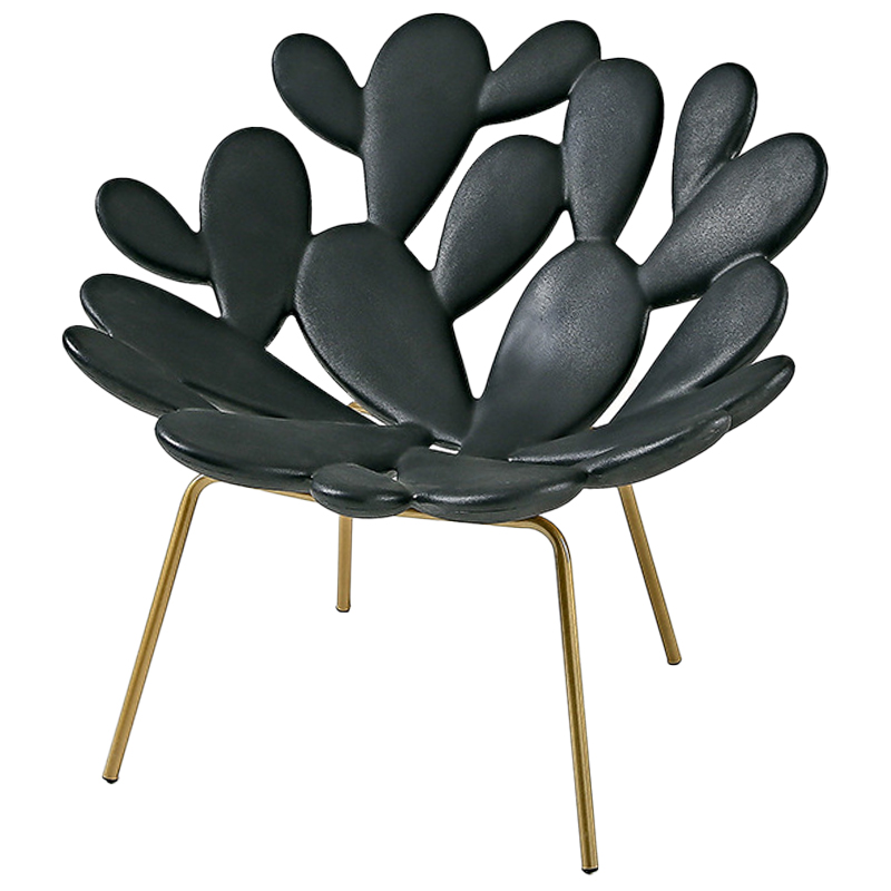 Кресло Filicudi Armchair Черный Черный Латунь Кресло Filicudi Armchair Черный Черный Латунь в Волгограде | Loft Concept