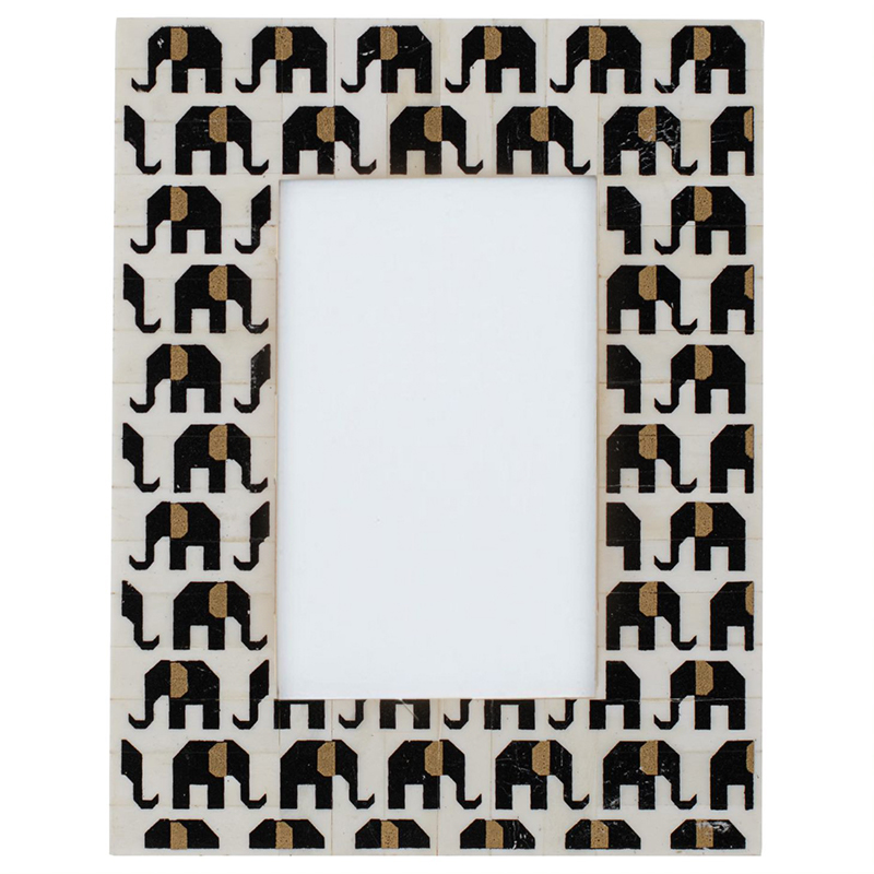 Фоторамка кость Indian Elephants Bone Inlay photo frame Черно-белый Фоторамка кость Indian Elephants Bone Inlay photo frame Черно-белый в Волгограде | Loft Concept