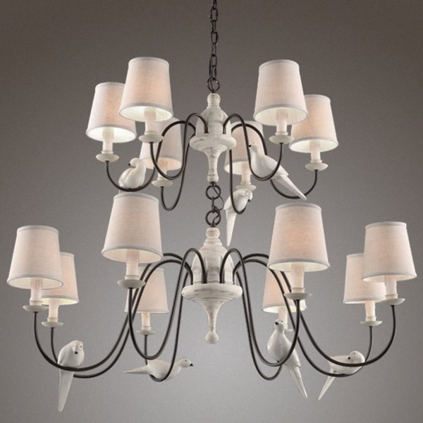 Люстра Norman Bird Large Chandelier ivory ( слоновая кость ) Люстра Norman Bird Large Chandelier ivory ( слоновая кость ) в Волгограде | Loft Concept