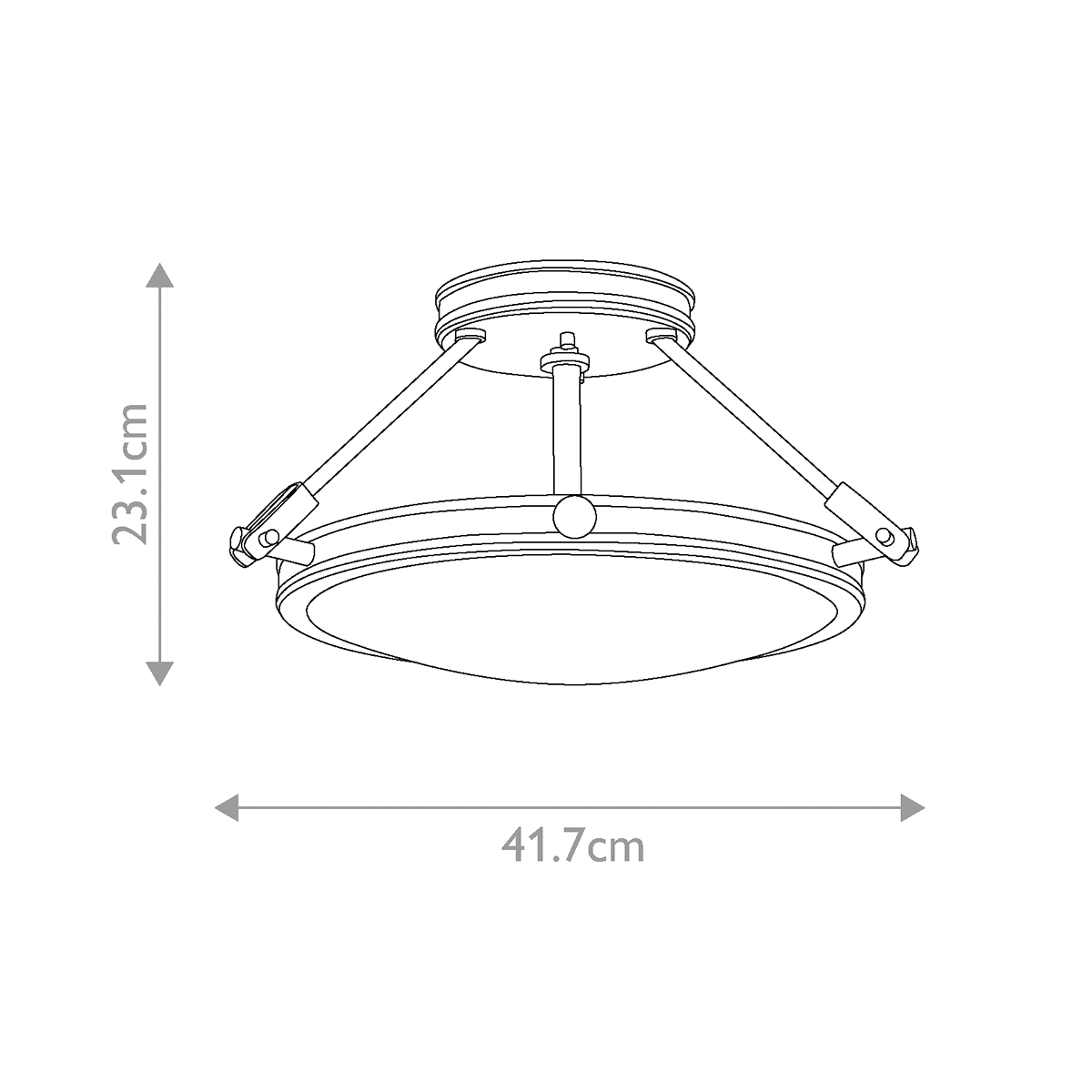Потолочный светильник цвета латунь с плоским круглым плафоном Hinkley в Волгограде