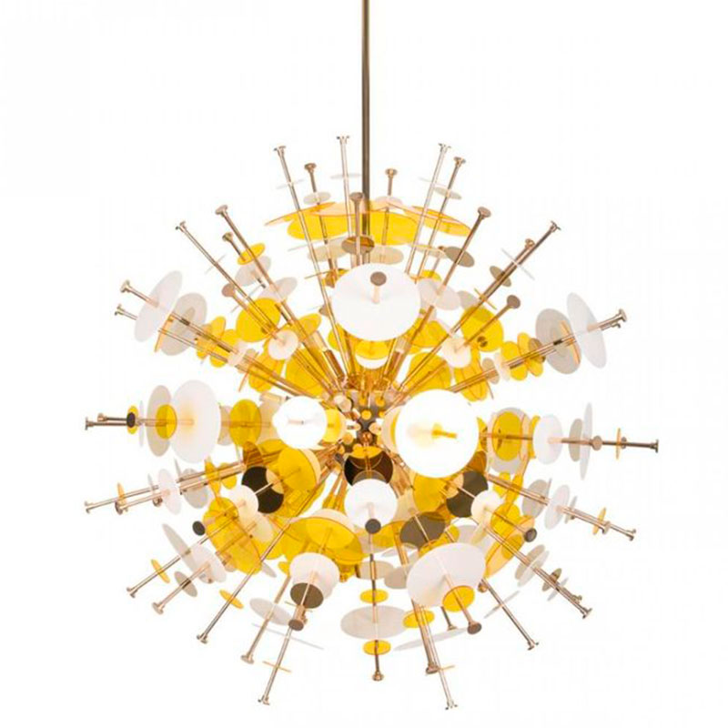 Люстра Dandelion Yellow диаметр 78 Золотой Желтый Белый Люстра Dandelion Yellow диаметр 78 Золотой Желтый Белый в Волгограде | Loft Concept