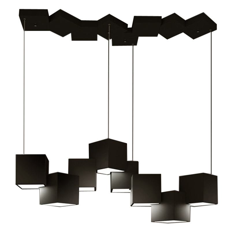 Дизайнерский светодиодный светильник Черный Eight Squares Lamp Черный Дизайнерский светодиодный светильник Черный Eight Squares Lamp Черный в Волгограде | Loft Concept