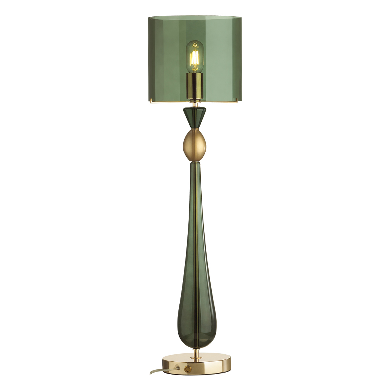 Настольная лампа Roser Green Table Lamp Зеленый Золотой Настольная лампа Roser Green Table Lamp Зеленый Золотой в Волгограде | Loft Concept