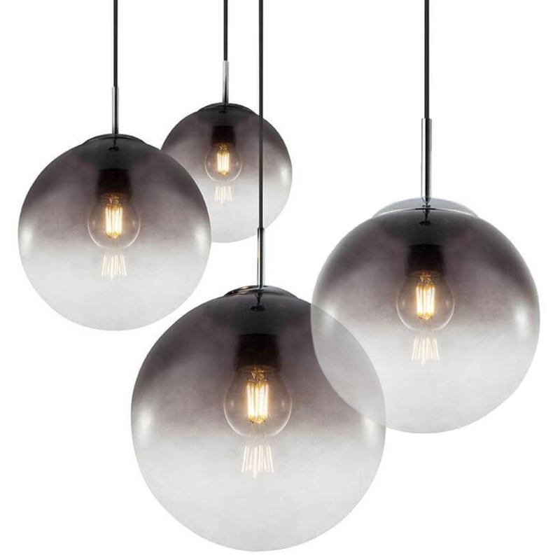 Светильник Ball Sunrise Pendant lamp smok 1 плафон Стекло Смок Хром Светильник Ball Sunrise Pendant lamp smok 1 плафон Стекло Смок Хром в Волгограде | Loft Concept