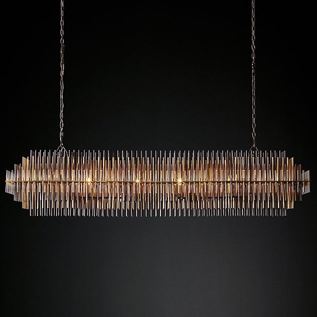 Люстра Restoration Hardware Emile Linear Chandelier Латунь Античная полированная Прозрачный Оловянный Темная бронза Люстра Restoration Hardware Emile Linear Chandelier Латунь Античная полированная Прозрачный Оловянный Темная бронза в Волгограде | Loft Concept