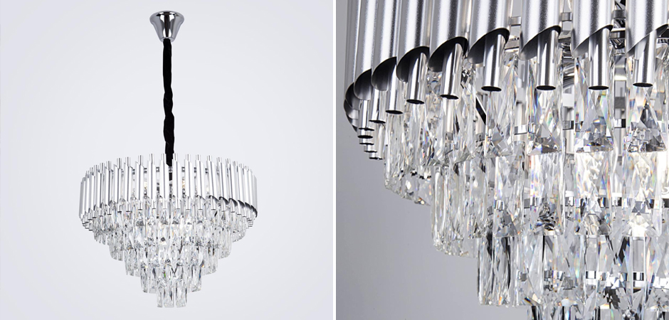 Круглая многоярусная люстра Empire Crystal Silver Круглая многоярусная люстра Empire Crystal Silver - Loft-Concept в Волгограде