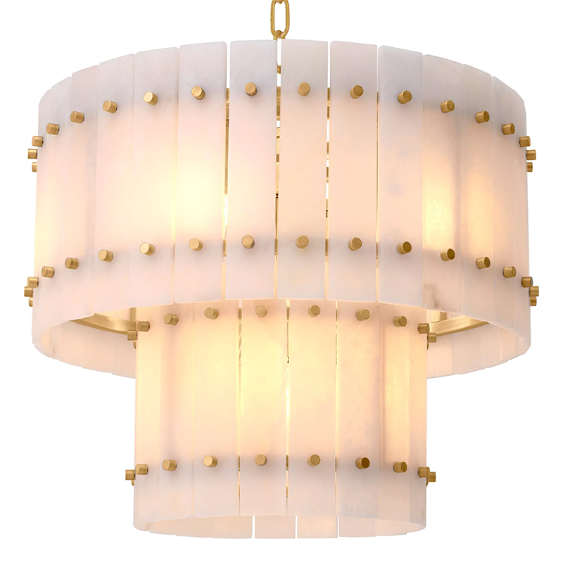 Люстра Eichholtz Chandelier Ruby S Alabaster Латунь Бежевый Белый Мрамор Bianco Люстра Eichholtz Chandelier Ruby S Alabaster Латунь Бежевый Белый Мрамор Bianco в Волгограде | Loft Concept